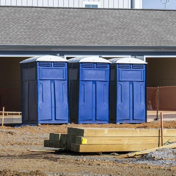 Heavy-duty construction site porta potty in Walnut Creek, California